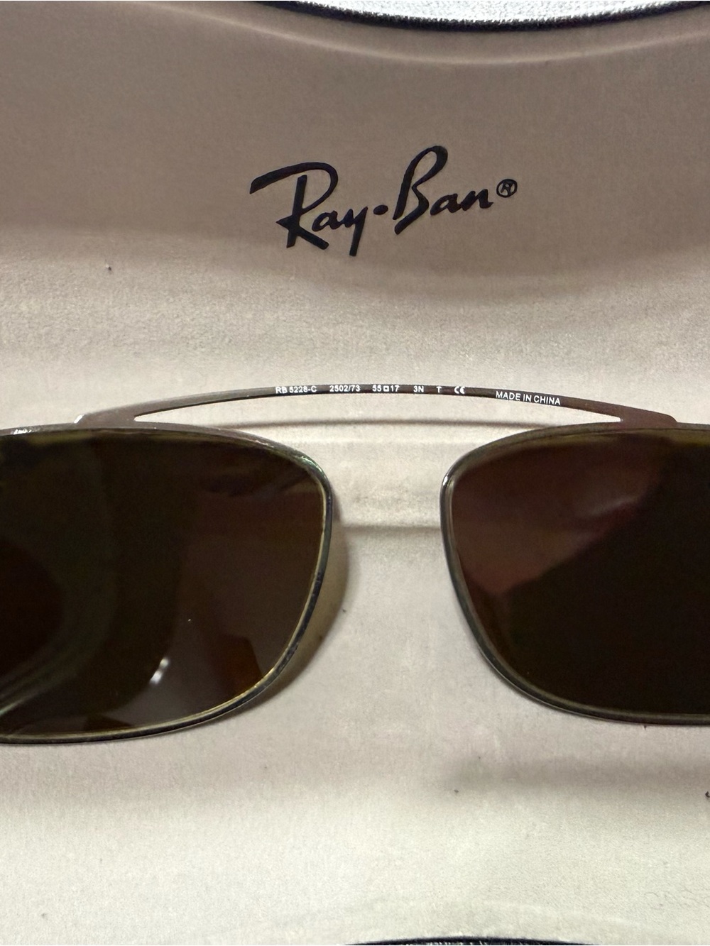 Ray-Ban Gunmetal Clip-on with Brown Lenses for RB5228 - Picture 8 of 8